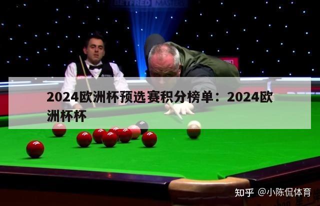 2024欧洲杯预选赛积分榜单：2024欧洲杯杯