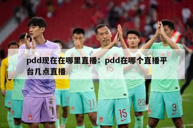 pdd现在在哪里直播：pdd在哪个直播平台几点直播