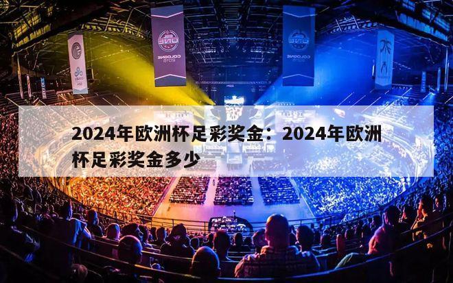 2024年欧洲杯足彩奖金：2024年欧洲杯足彩奖金多少