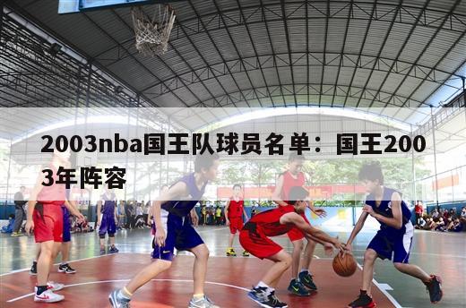 2003nba国王队球员名单：国王2003年阵容