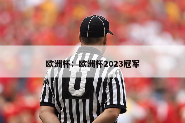 欧洲杯：欧洲杯2023冠军