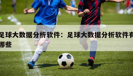 足球大数据分析软件：足球大数据分析软件有哪些